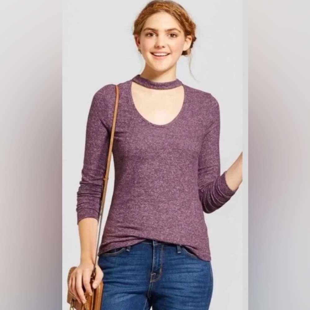 NWT Long Sleeve Choker Top